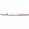 Rollerball Leman slim laque blanche or rose