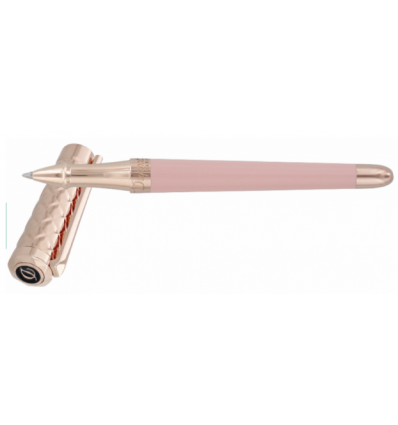 Rollerball ST Dupont Liberté, Laque Rose Pastel & Or Rose